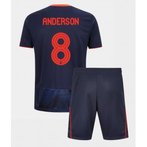 Billiga Nottingham Forest Elliot Anderson #8 Tredjeställ Barn 2025-26 Kortärmad (+ Korta byxor)